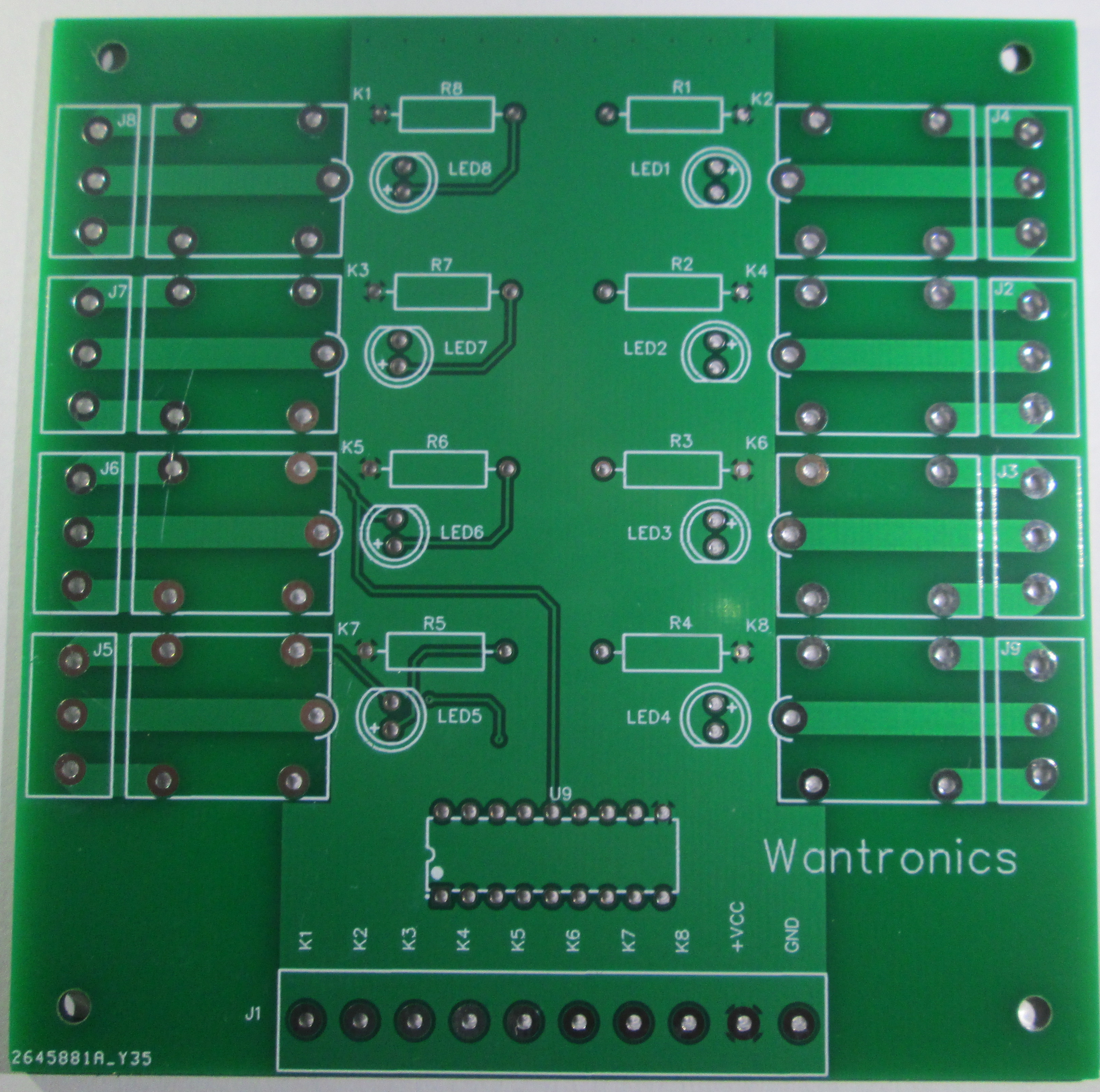 Toplayer e Bottomlayer da PCB Shield 8 relés Wantronics