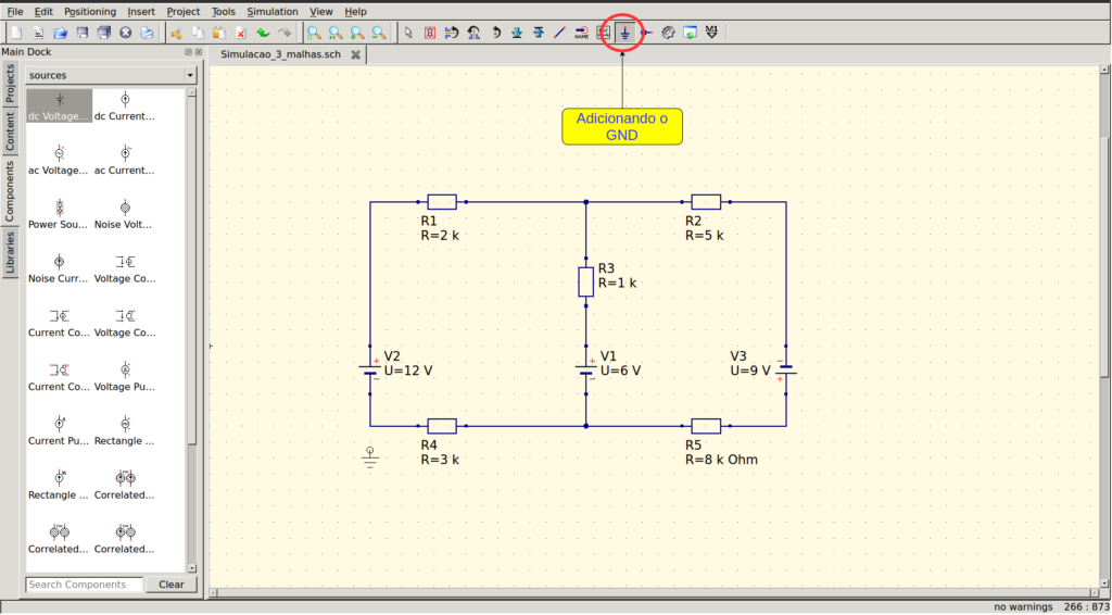 Adicionando o GND