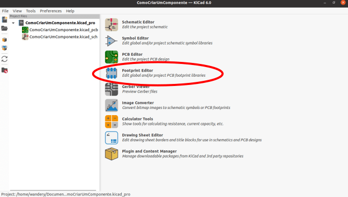 Footprint editor Kicad