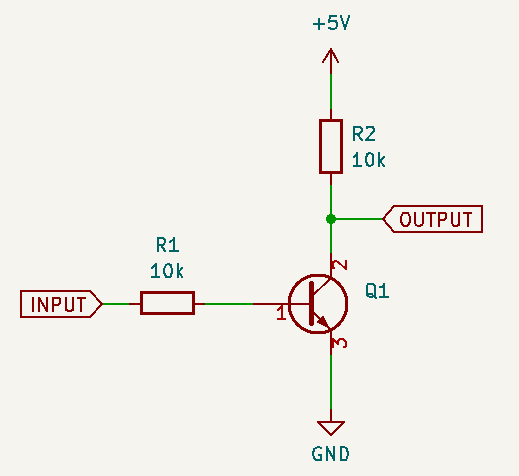 Porta lógica NOT com transistor NPN