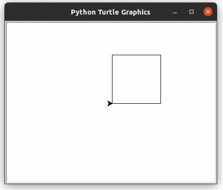 Desenho de uma quadrado com python