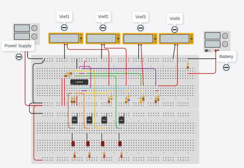 Circuito Medidor de tensão para bateria