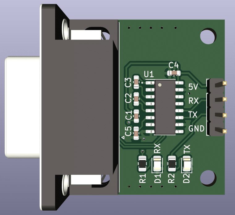 Conversor serial RS232 para TTL