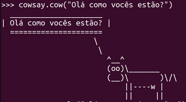 Biblioteca Cowsay do Python