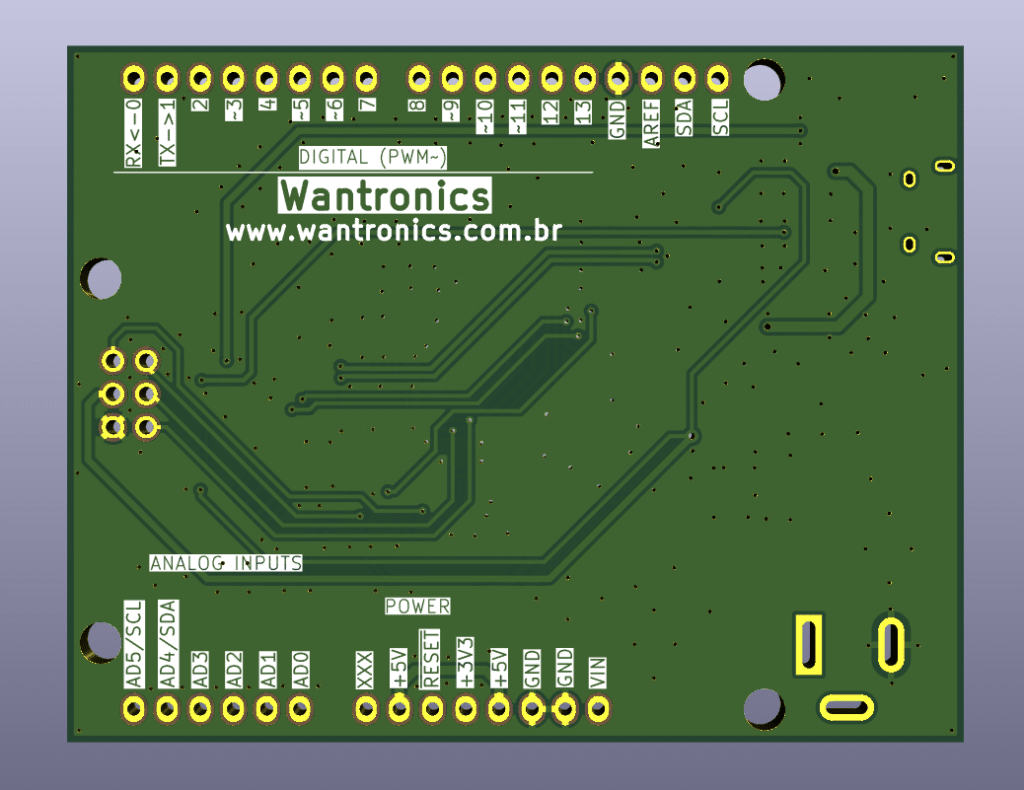 Bottom Layer da PCB Wantronics Duino